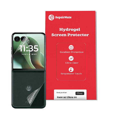 Premium Hydrogel Screen Protector Film for Motorola Razr 60 Ultra 5G Outer Display – Scratch-Resistant Protective Film – Austral