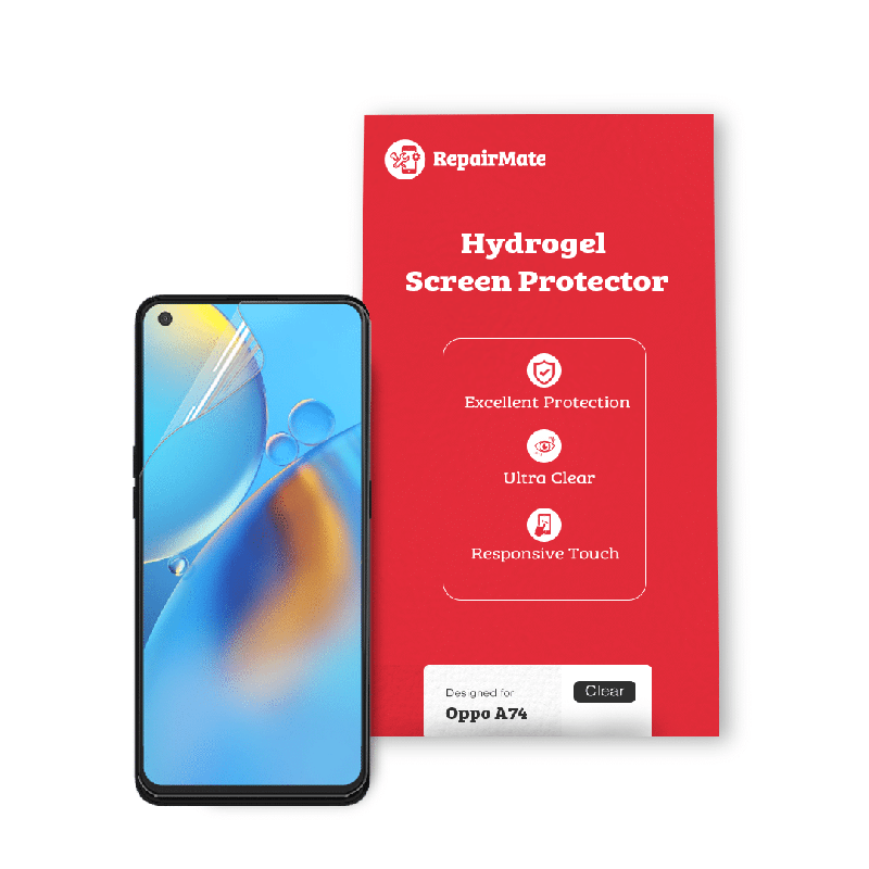 Oppo A74 Compatible Hydrogel Screen Protector Full Cover[2 Pack]