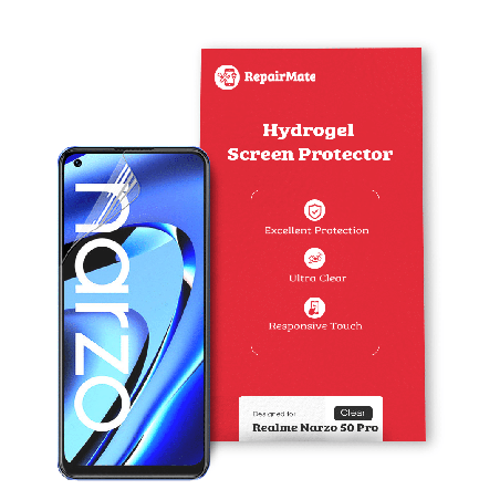 Realme Narzo 50 Pro Compatible Hydrogel Screen Protector Full Cover [2 Pack]