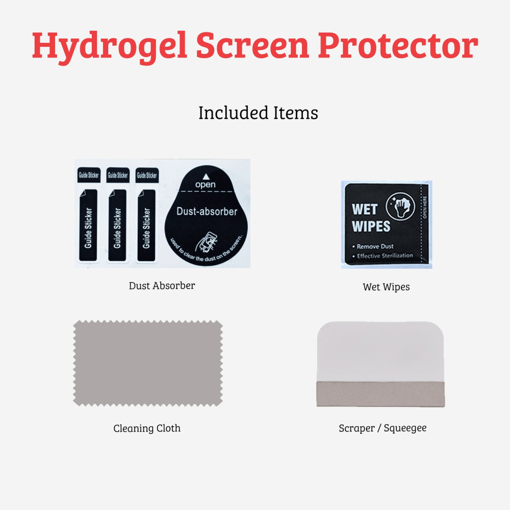 Motorola Moto G Stylus (2023) Hydrogel Screen Protector - What's in the Pack