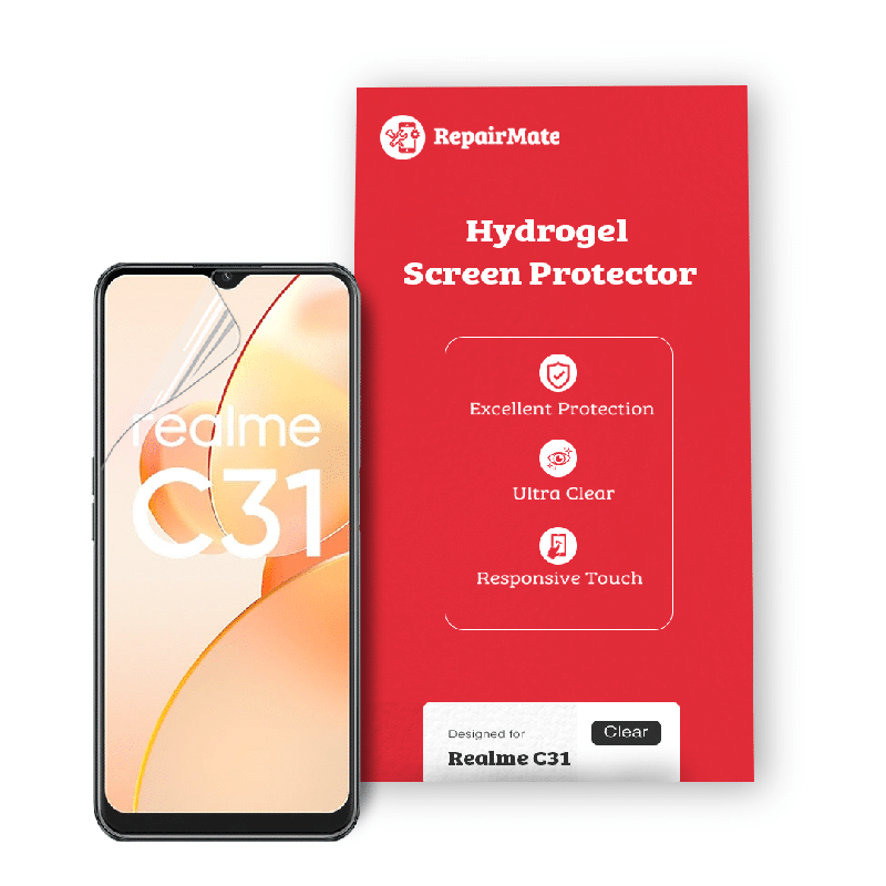 Realme C31 Compatible Hydrogel Screen Protector Full Cover[2 Pack]