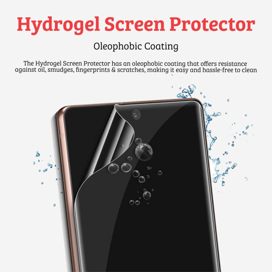 Xiaomi Redmi Note 14 Hydrogel Screen Protector - Oleophobic Anti-Smudge Coating