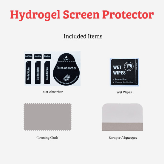 Samsung Galaxy Xcover7 Pro Hydrogel Screen Protector - What's in the Pack