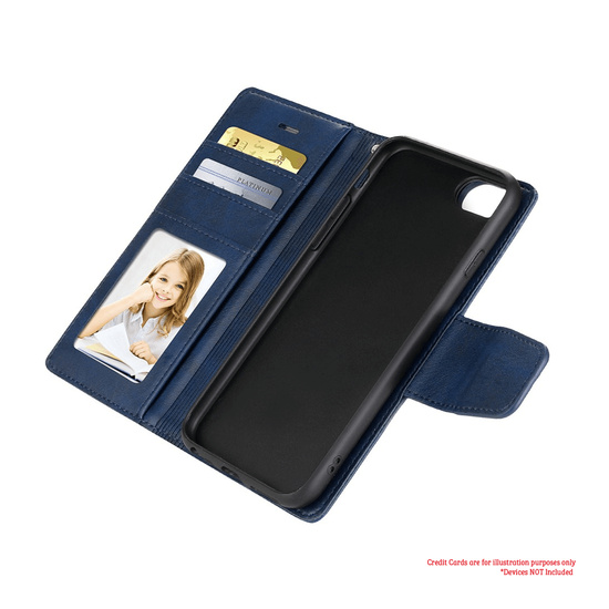 iPhone SE 2022 Compatible Case Cover Detachable Magnetic Flip Leather