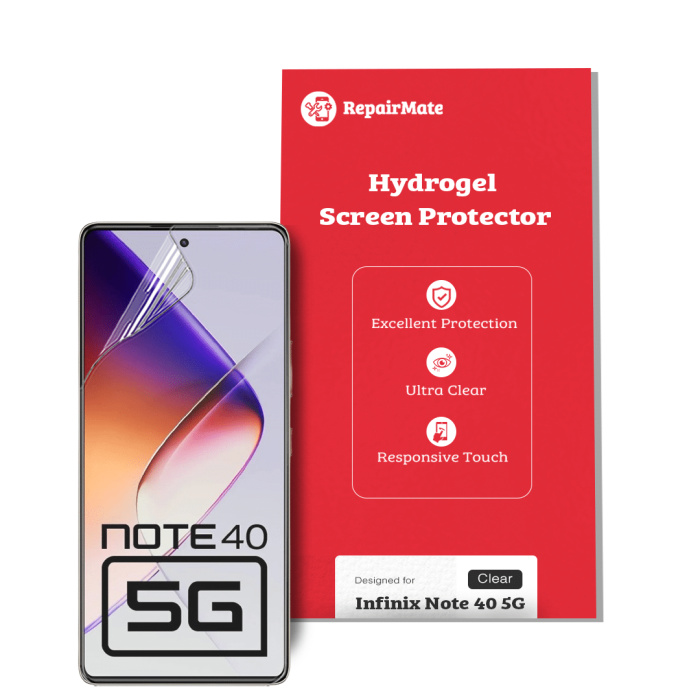 Infinix Note 40 Pro Compatible Hydrogel Screen Protector Full Cover [2 Pack]