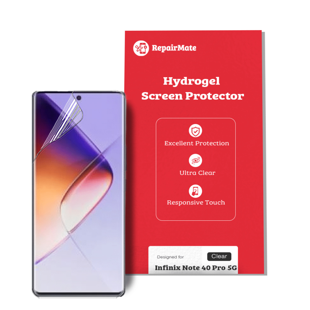 Infinix Note 40 Pro Compatible Hydrogel Screen Protector Full Cover [2 Pack]