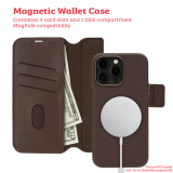 iPhone 15 Pro Max Compatible Case Cover With Folio Urbain Leather Detachable
