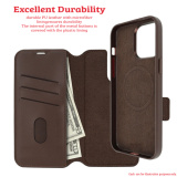 iPhone 15 Pro Max Compatible Case Cover With Folio Urbain Leather Detachable