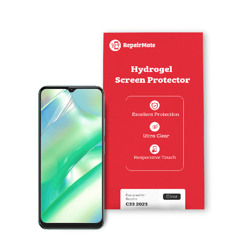 Realme C33 2023 Compatible Hydrogel Screen Protector Full Cover[2 Pack]