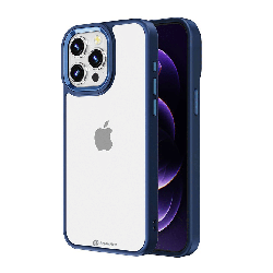 iPhone 15 Pro Max Compatible Case Cover With Metal Shockproof Camera Lens Transparent Protection - Navy