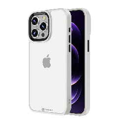 iPhone 15 Pro Max Compatible Case Cover With Metal Shockproof Camera Lens Transparent Protection - White