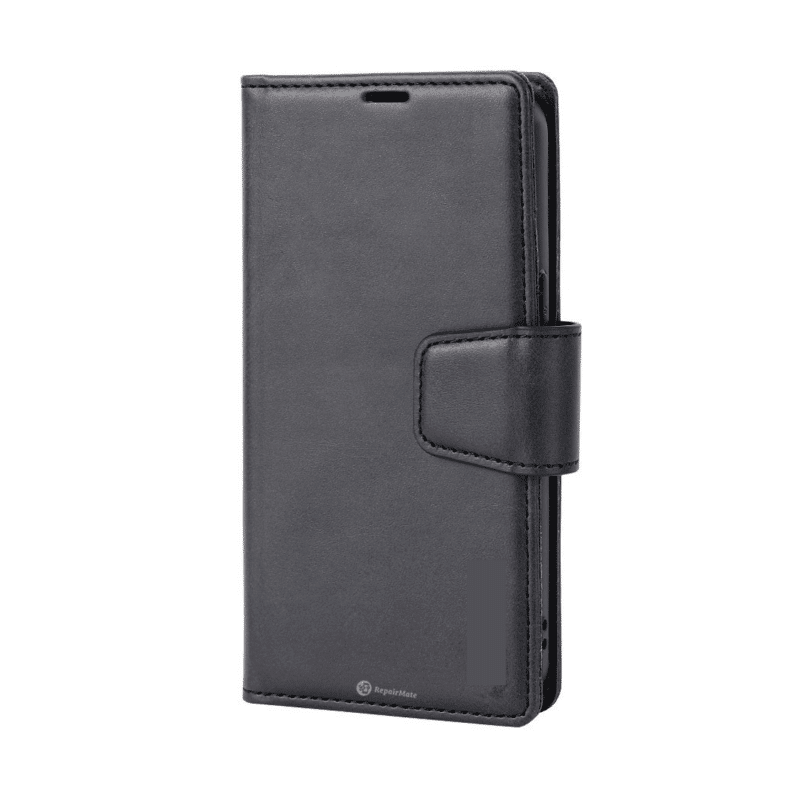 iPhone 15 Plus Compatible Case Cover With 2 in 1 Detachable Magnetic And Flip Leather Wallet - Black