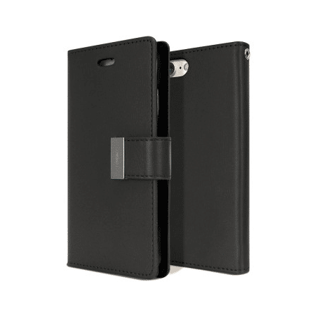 iPhone SE (2020) Compatible Case Cover Rich Foldable Diary- Black