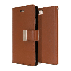 iPhone SE (2020) Compatible Case Cover Rich Foldable Diary- Brown