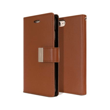 iPhone SE (2020) Compatible Case Cover Rich Foldable Diary- Brown