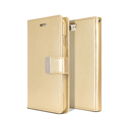 iPhone SE (2020) Compatible Case Cover Rich Foldable Diary- Gold