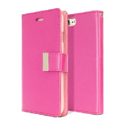 iPhone SE (2020) Compatible Case Cover with Rich Foldable Diary- Hot Pink
