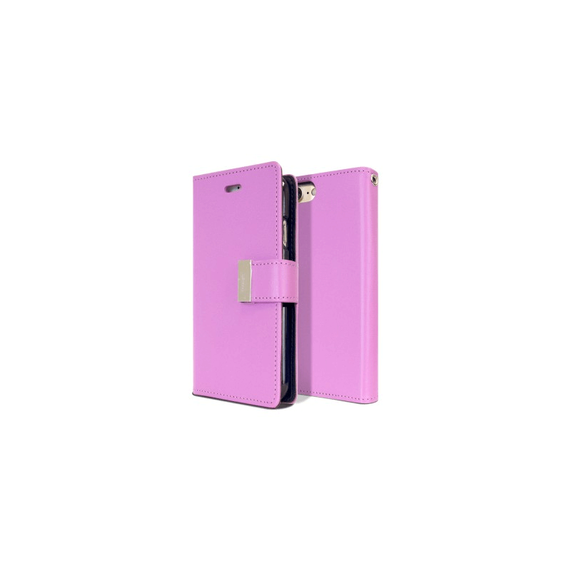 iPhone SE (2020) Compatible Case Cover with Rich Foldable Diary- Purple