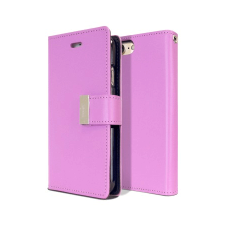 iPhone SE (2020) Compatible Case Cover with Rich Foldable Diary- Purple