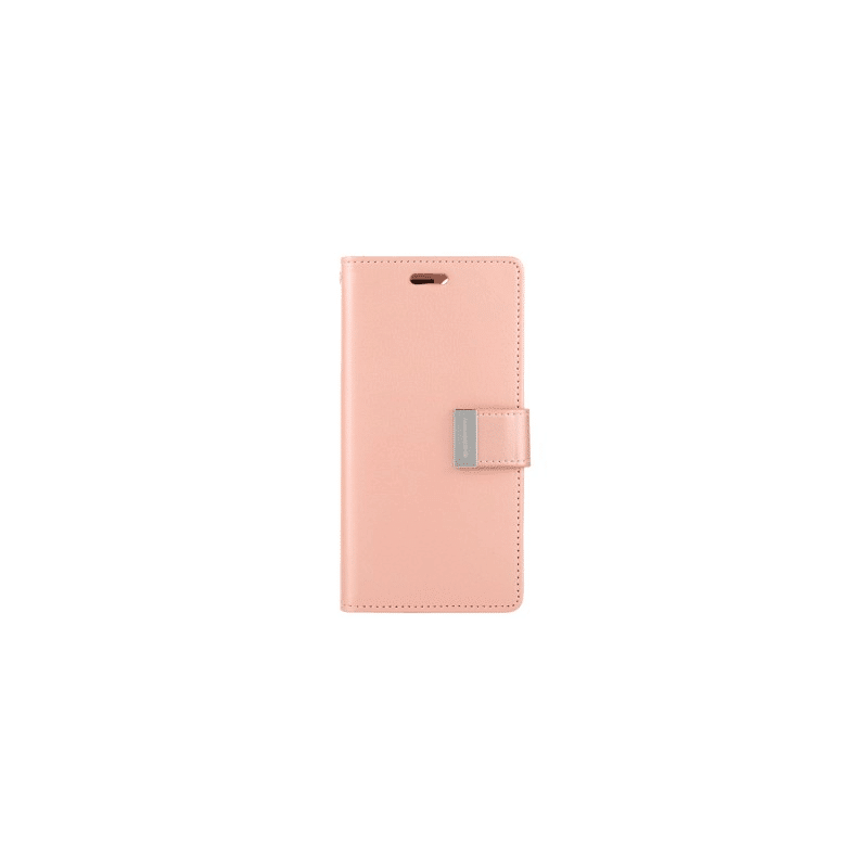 iPhone SE (2020) Compatible Case Cover Rich Foldable Diary- Rose Gold