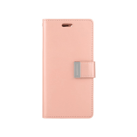 iPhone SE (2020) Compatible Case Cover Rich Foldable Diary- Rose Gold