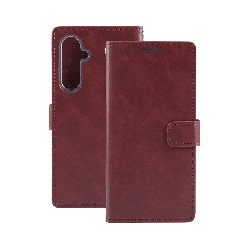 Samsung Galaxy S24 Plus Compatible Case Cover With Premium Blue Moon Diary - Wine
