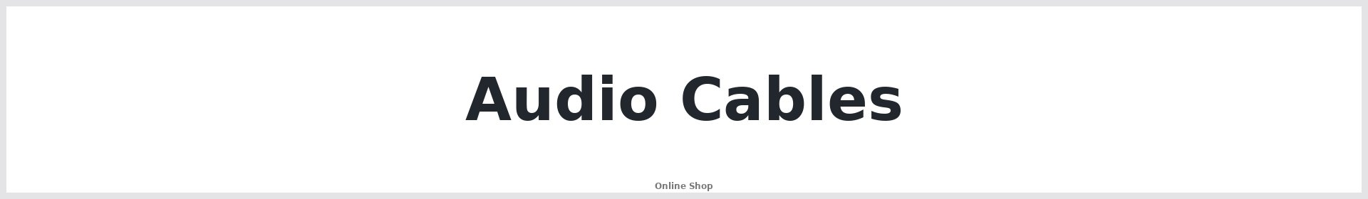 Audio Cables Australia | Buy Online | Repair Mate