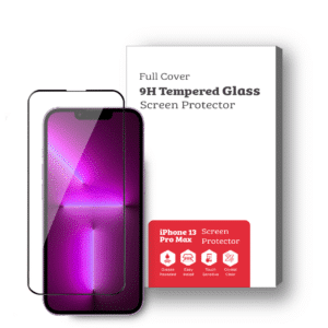 iPhone 13 Pro Max 9H Premium Full Face Tempered Glass Screen Protector [2 Pack]