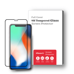 iPhone X 9H Premium Full Face Tempered Glass Screen Protector [2 Pack]