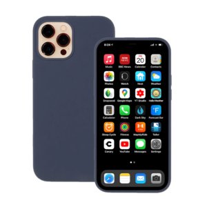 iPhone 12 Pro Compatible Case Cover Mercury Smooth Silicone- Premium Smooth Finish- Navy