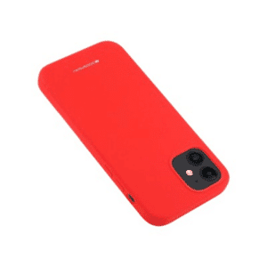 iPhone 12 Mini Compatible Case Cover Mercury Smooth Silicone- Premium Smooth Finish- Red